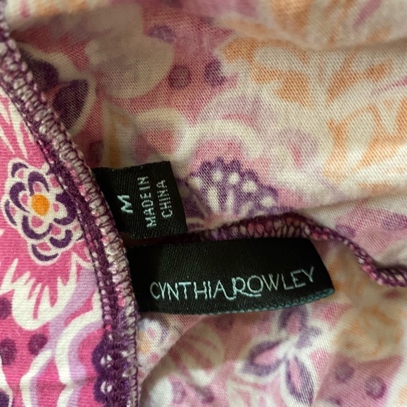 Cynthia Rowley 2 piece pj set. Vibrant purple and pink colors with lace detail.M - Picture 10 of 10